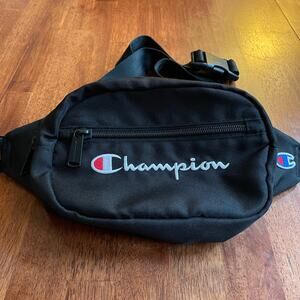 Champion Black Hip Sack Fanny Pack Belt Bag